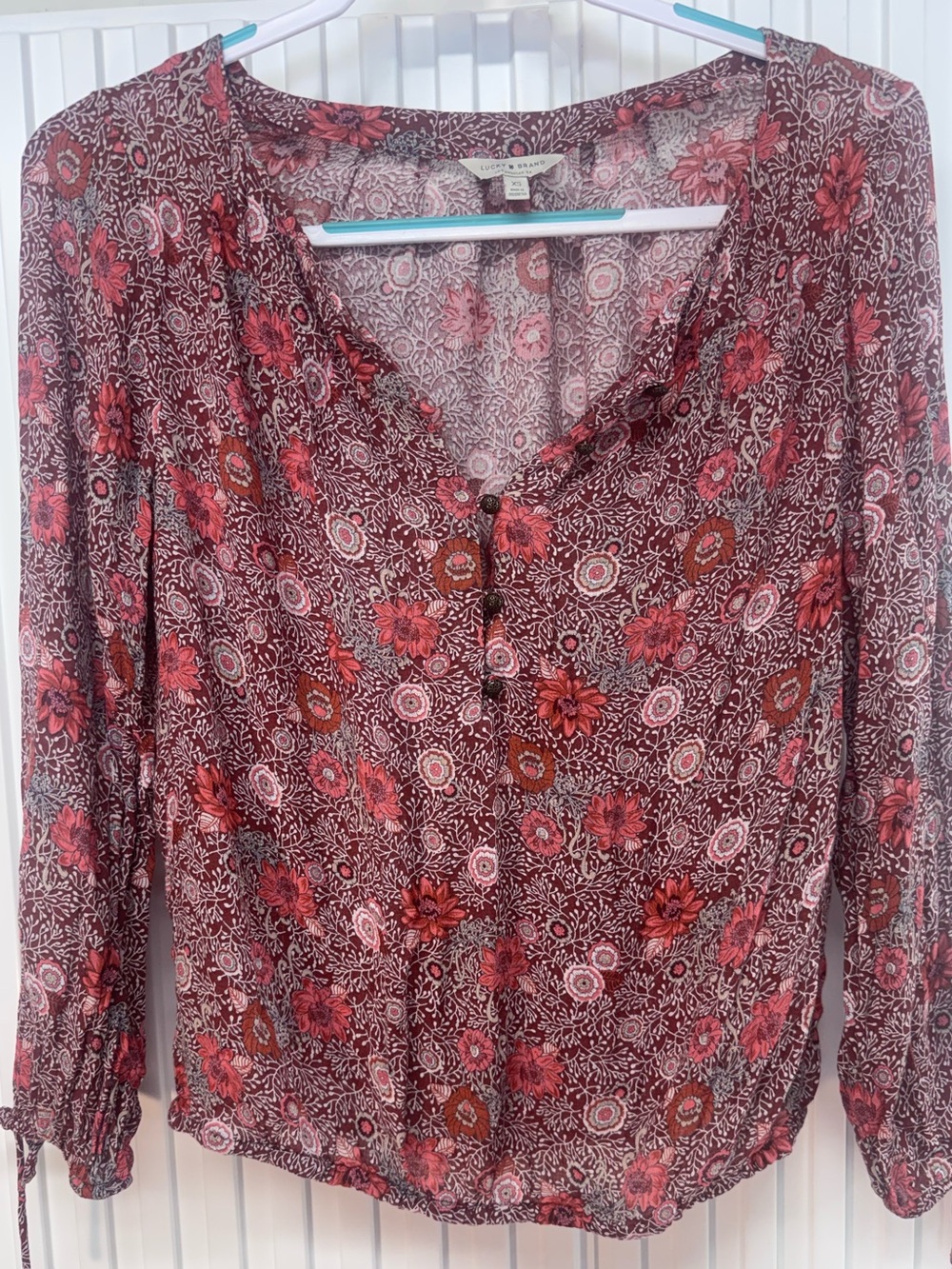 Lucky Brand size xs fairy core cottage core romantic fall cute top